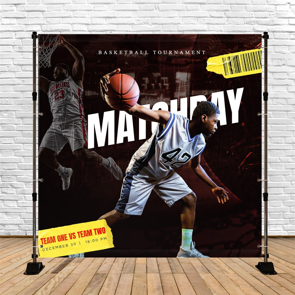 Basketball-Hintergrundkulissen Basketball Showdown Individuell gestaltete Sport-Hintergrundkulissen TWW6-12