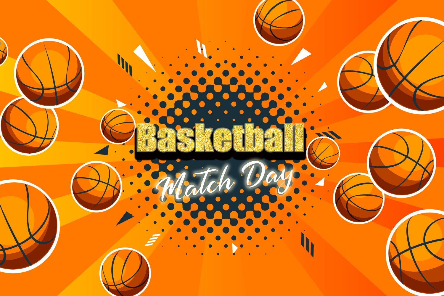 Basketball Backdrop Basketball Firestorm Sport Event Backdrop TWW6-22