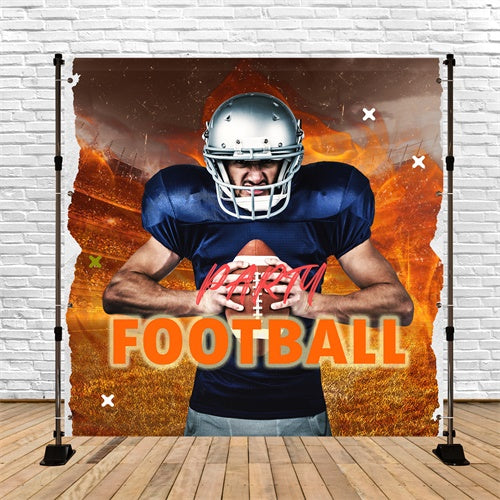 Sport-Themen-Hintergrund Flamme Feld Fußball Custom Backdrop TWW6-28