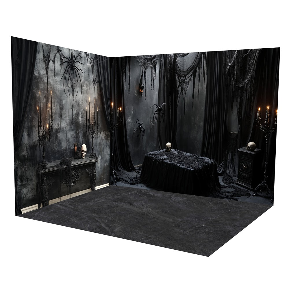 Gespenstische Hallenkulisse Gothic Mourning Hall Backdrop Room Set TWW6-45