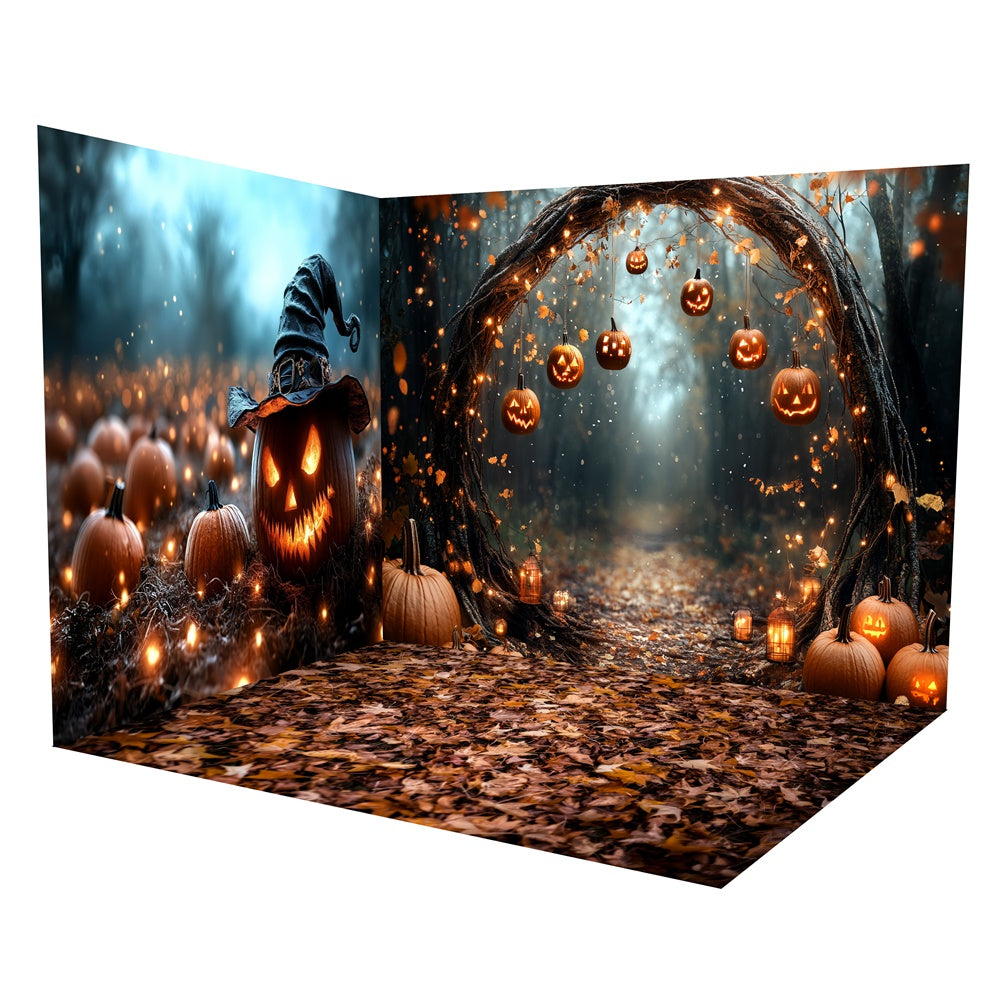 Halloween Backdrop Ideen Enchanted Pumpkin Grove Backdrop Room Set TWW6-46