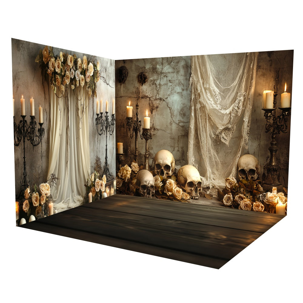 Halloween Fotohintergrund Verfluchte Rose Altar Backdrop Raumset TWW6-49