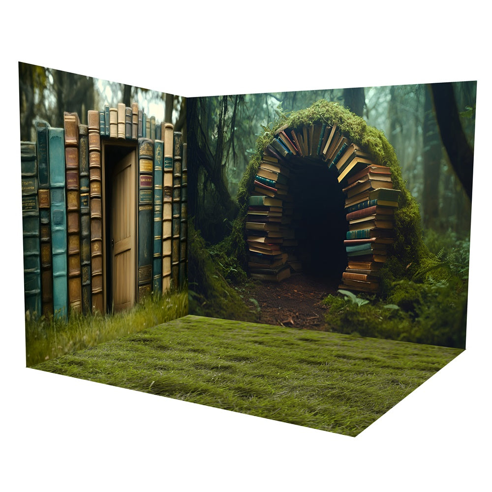 Back To School Backdrop Magische Bibliothekstür Backdrop Raumset TWW6-94