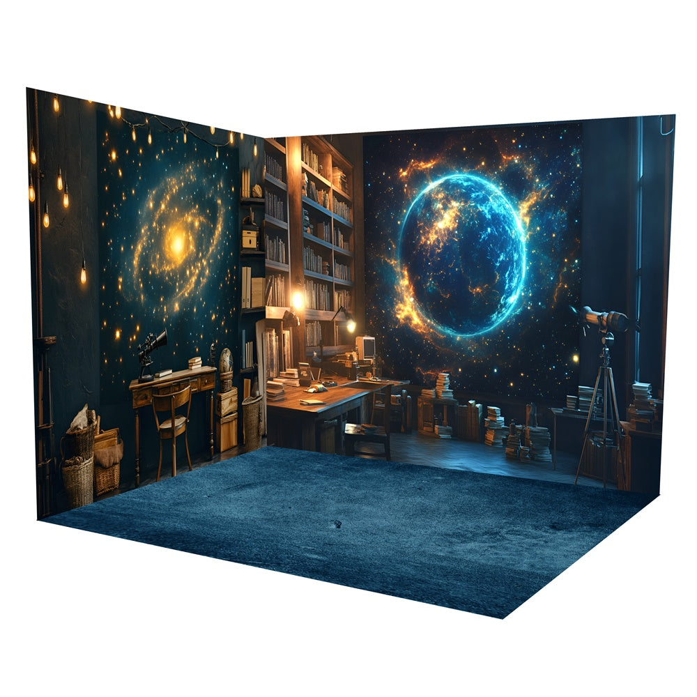 Back To School Fotokulisse Galactic Study Backdrop Raumset TWW6-96