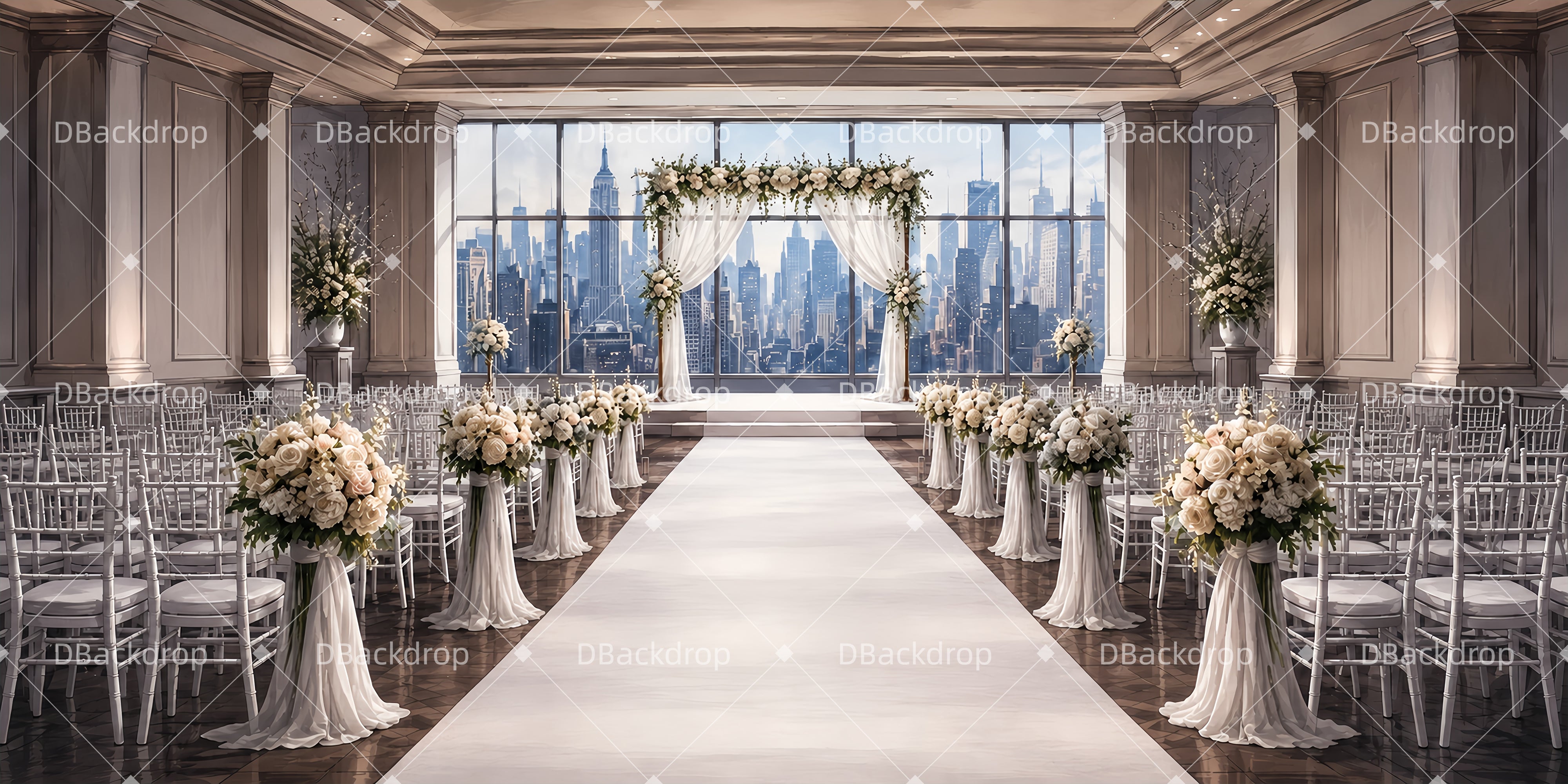 Hochzeitsaussicht Bühnenhintergrund Theaterkulisse ZTT66-T123