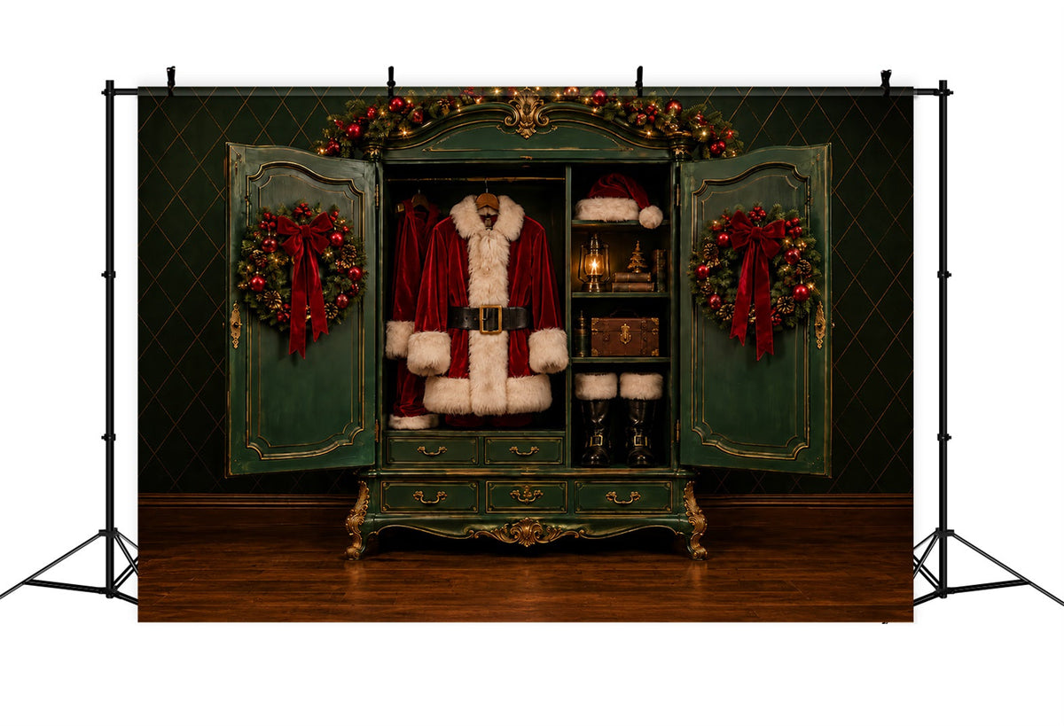 Santa Fotohintergrund Santa Anzug Garderobe Nordpol ZTT69-62