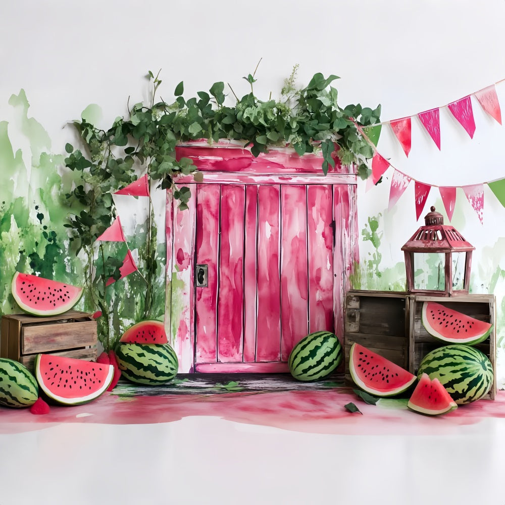 Wassermelone Fotografie Hintergrund Party Tür Sommer Hintergrund ZXY3-21