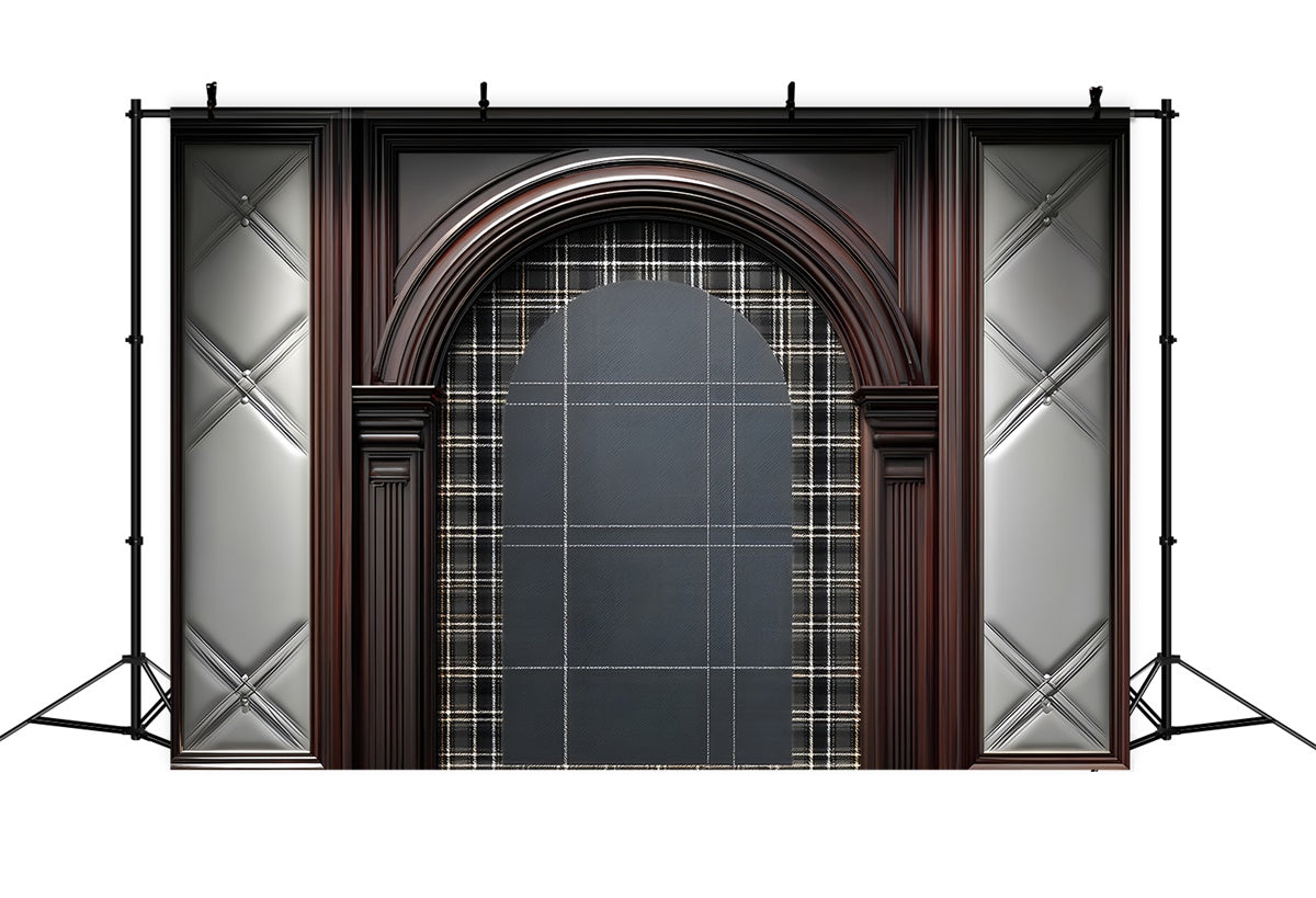 Vatertag Fotohintergrund Tartan Holzrahmen Hintergrundkulisse ZXY5-4