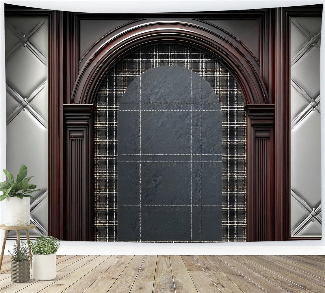 Vatertag Fotohintergrund Tartan Holzrahmen Hintergrundkulisse ZXY5-4