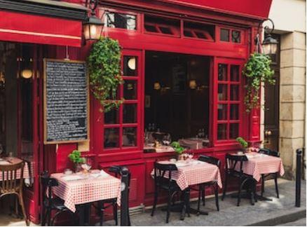 Paris Cafe Shop Street Backdrop for Photography PA113