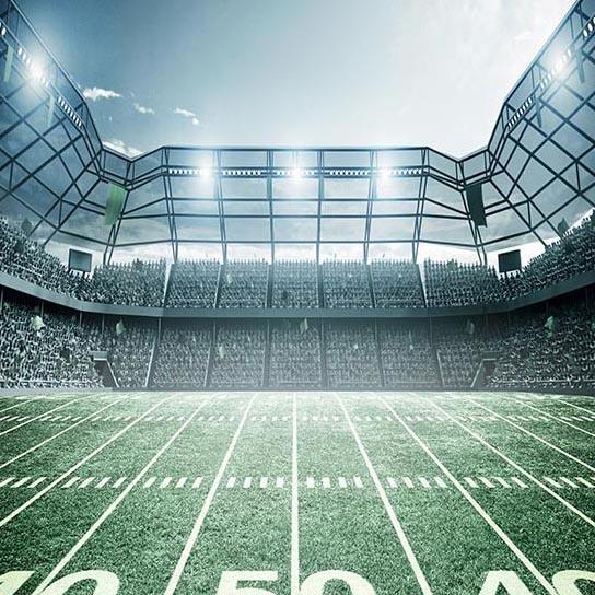 Football Field Green Lawn Stadium Lights Sport Photo Backdrops G-302