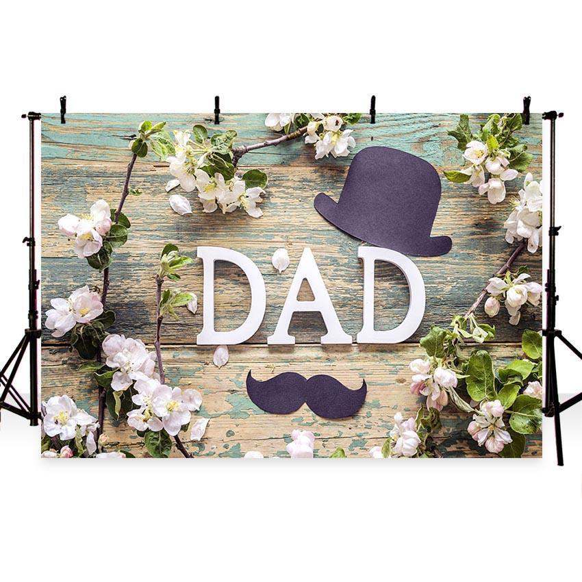 Father's Day Backdrops Wood Backdrops Flowers Background G-338