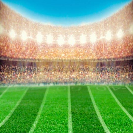 Football Field Stadium Green Lawn Photo Backdrops G-355