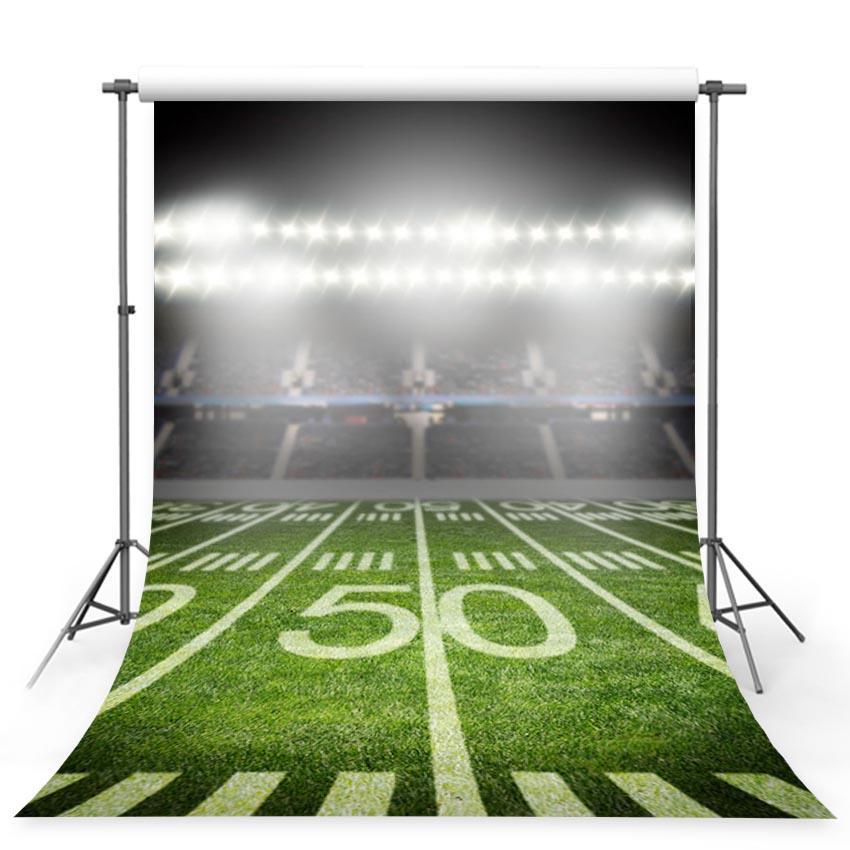 Football Field Stadium Night Lights Sport Photography Backdrops G-359