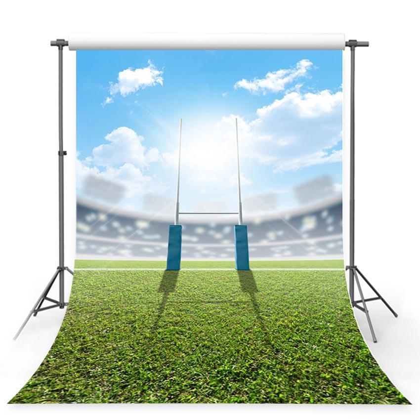 Baseball Green Lawn Stadium Blue Sky Backdrop G-362