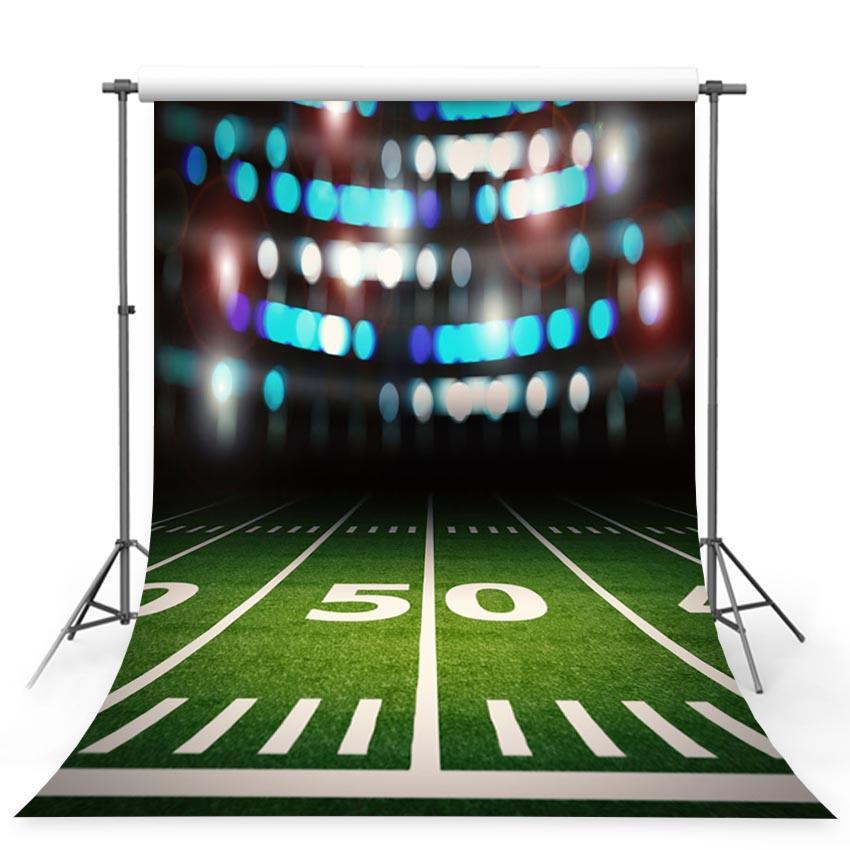 Football Field Bokeh Lights Stadium Photo Booth Backdrop G-372