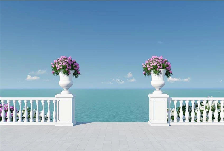 Strand Hochzeit Dekorationen Hintergrund für Fotokabine G-589