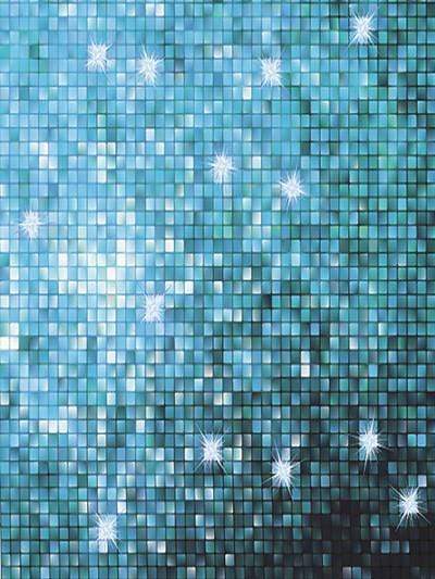 Blue Glittering Tiles Photography Backdrop  GC-109