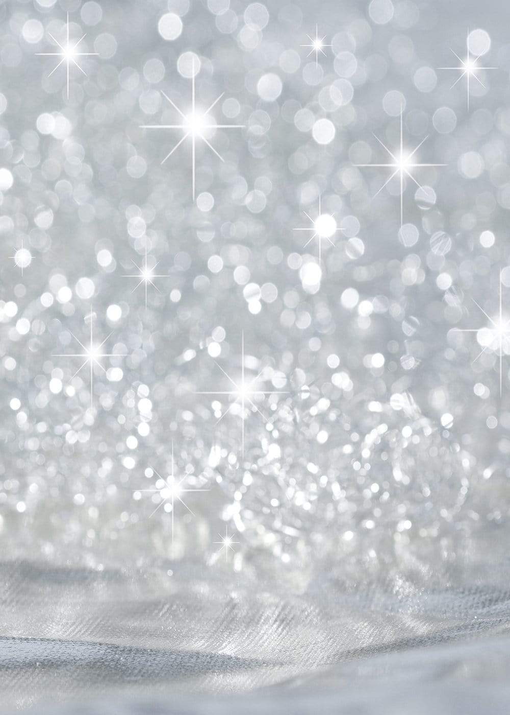 Silver  Stars Glitter Bokeh Bright Backdrop for Photography GB-97