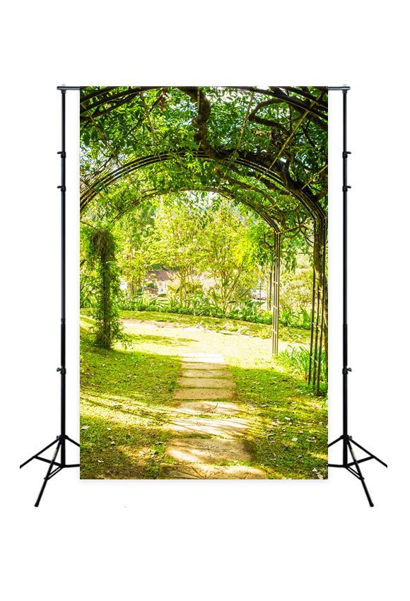 Arch Green Natural Pathway Photo Booths Backdrops J05492