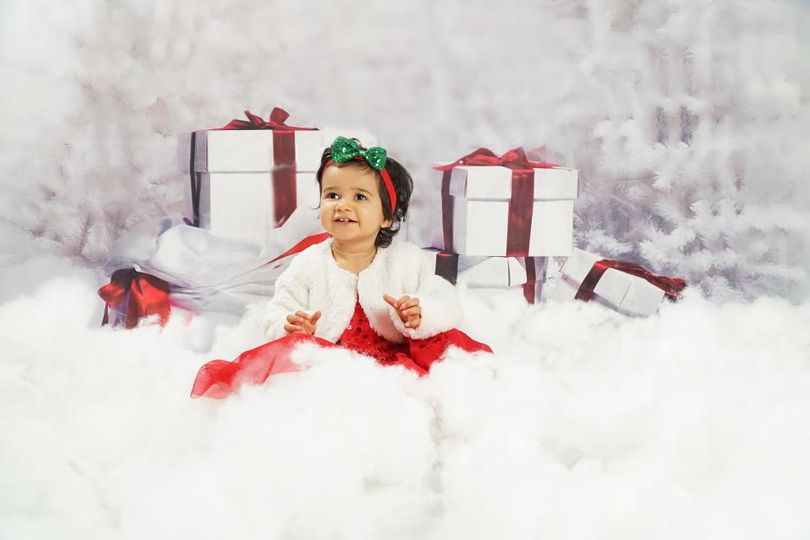 Weihnachtsbaum-Schnee-Geschenk-Fotografie-Hintergrund KAT-38