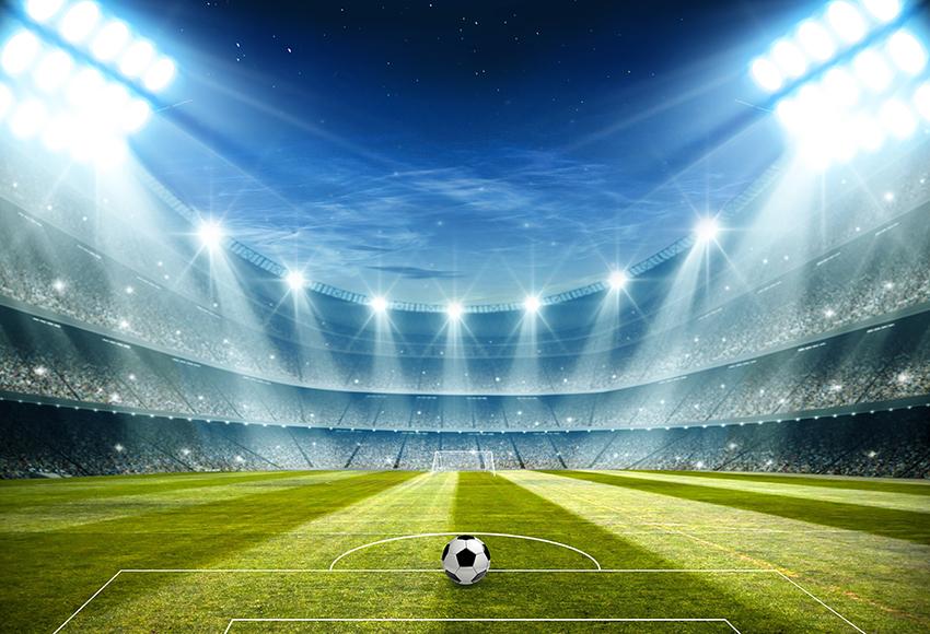 Night Football Stadium Lights Sports Photography Backdrop M034