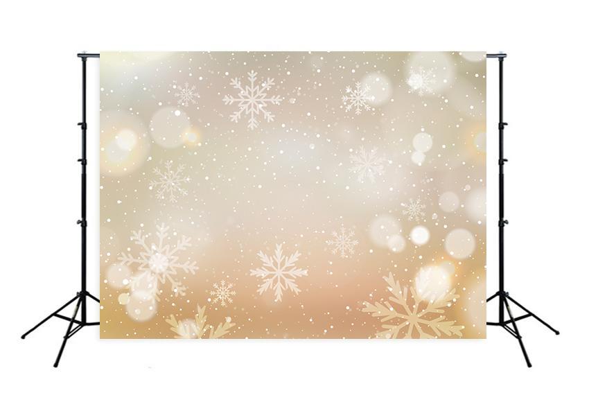 Snowflake Bokeh Winter Photo Booth Backdrop M102