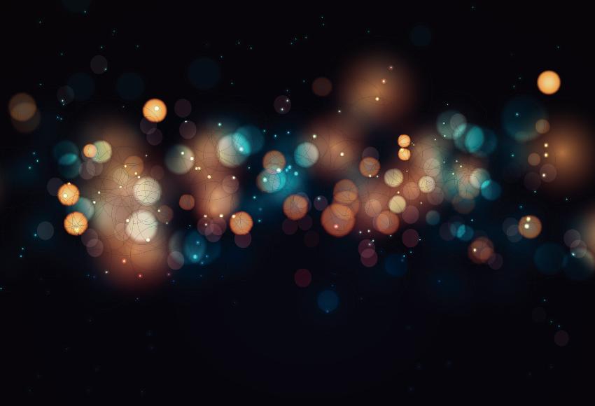 Bokeh Lights Dark Shiny Photo Booth Backdrop M114