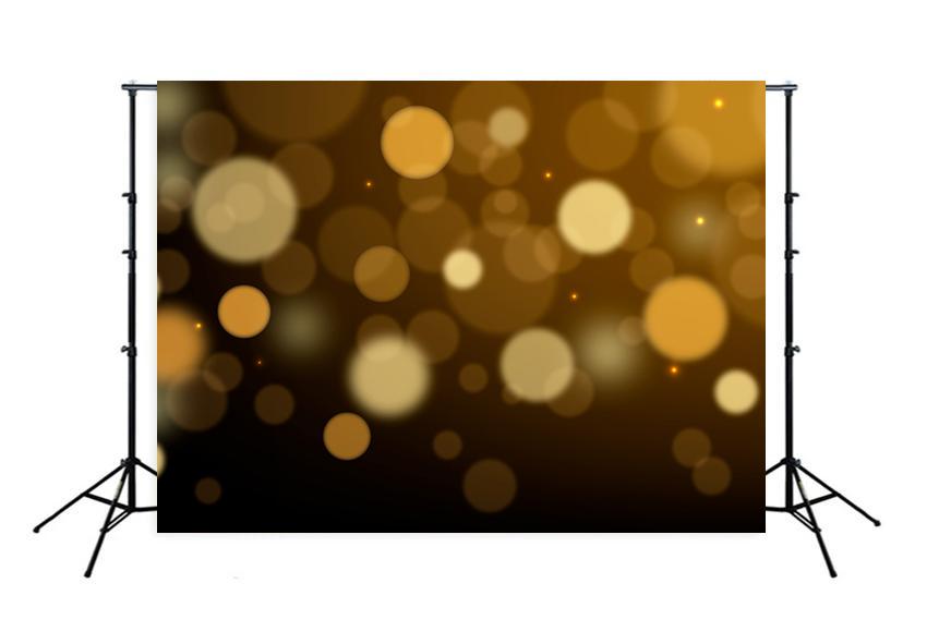 Gold Lights Bokeh Blurry Photography Backdrop M124