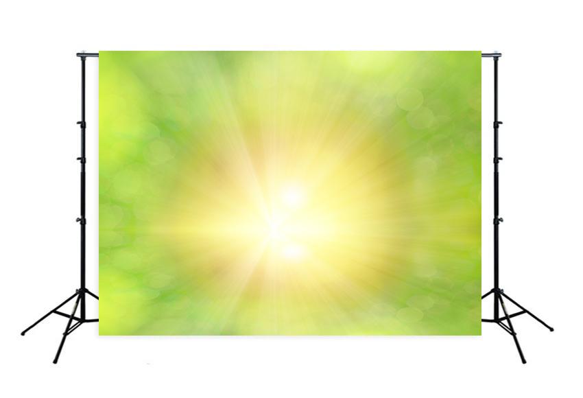 Green Bokeh Solar Beam Photography Backdrop M163