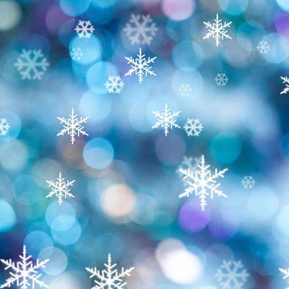 Bokeh Snowflake Winter Backdrop for Photography S-2904