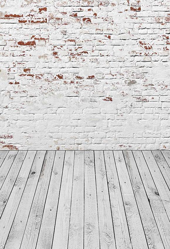 Brick Wall Backdrop White Backdrop Grung Background White Wall S-2968