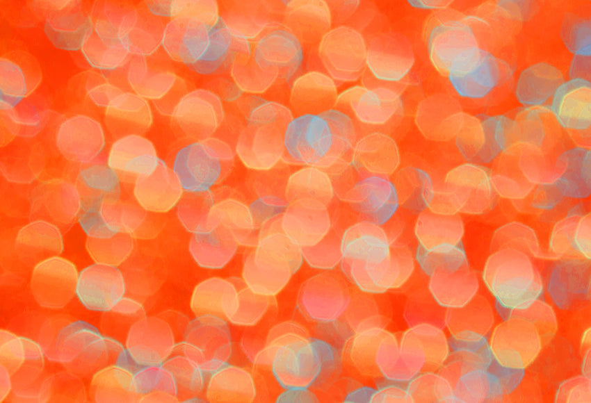 Orange Blurry Bokeh Photography Backdrop