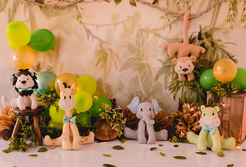 Jungle Animal  Safari Banner Backdrop for Photos