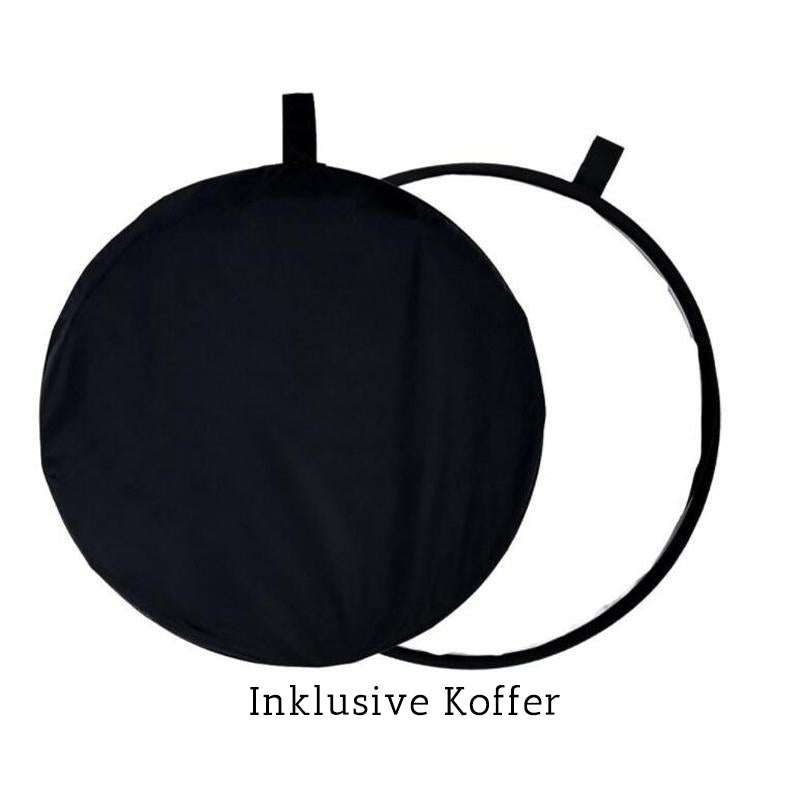 Faltbar Doppelseitig Schwarz und Weiß Fotografie Hintergrund 5x6.5ft(1.5x2m) ZC01