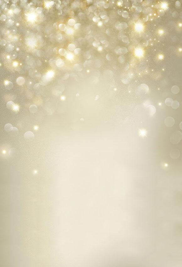 Gold Glitteering Bokeh Backdrop for Holiday Photography LV-058