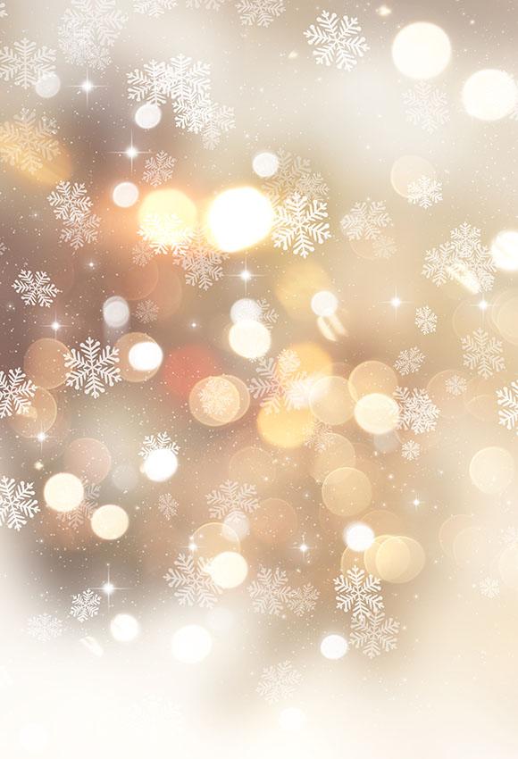 Snowflake Lights Bokeh  Photo Backdrop for Studio LV-1288