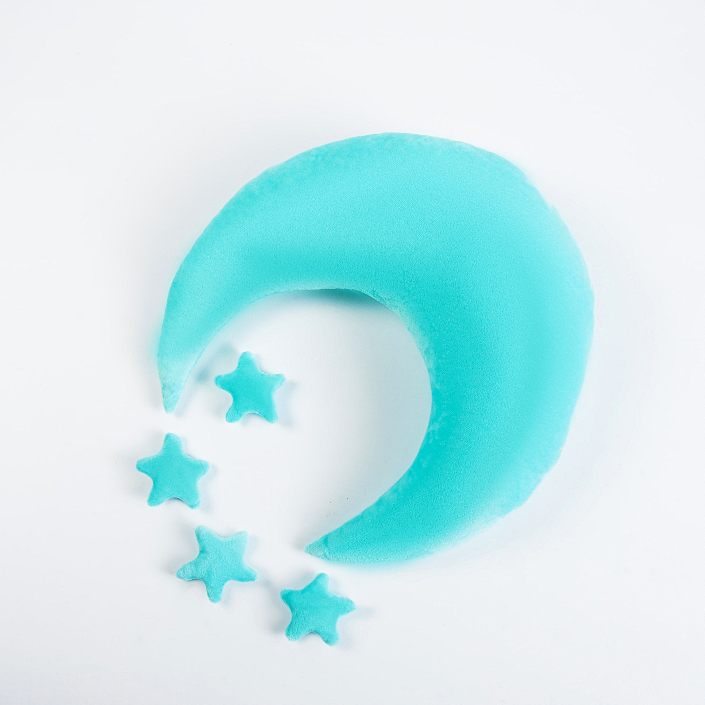 1+4pcs Neugeborenes Baby Fotografie Prop Hintergrund Crescent Moon Star Plüsch Kissen Set